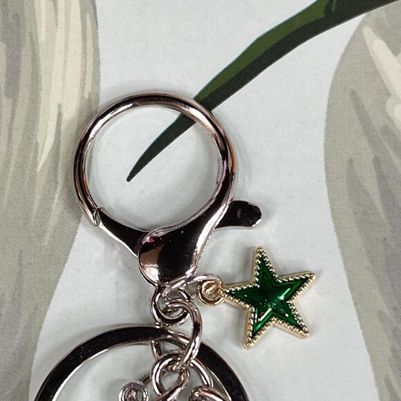 HOPE White Christmas Keychain Bag Charm Multi Suede Tassel Star Snowflake Swivel - Picture 5 of 8